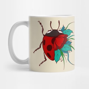 lady bug flower Mug